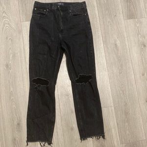 Abercrombie & Fitch Black High rise mom jeans
